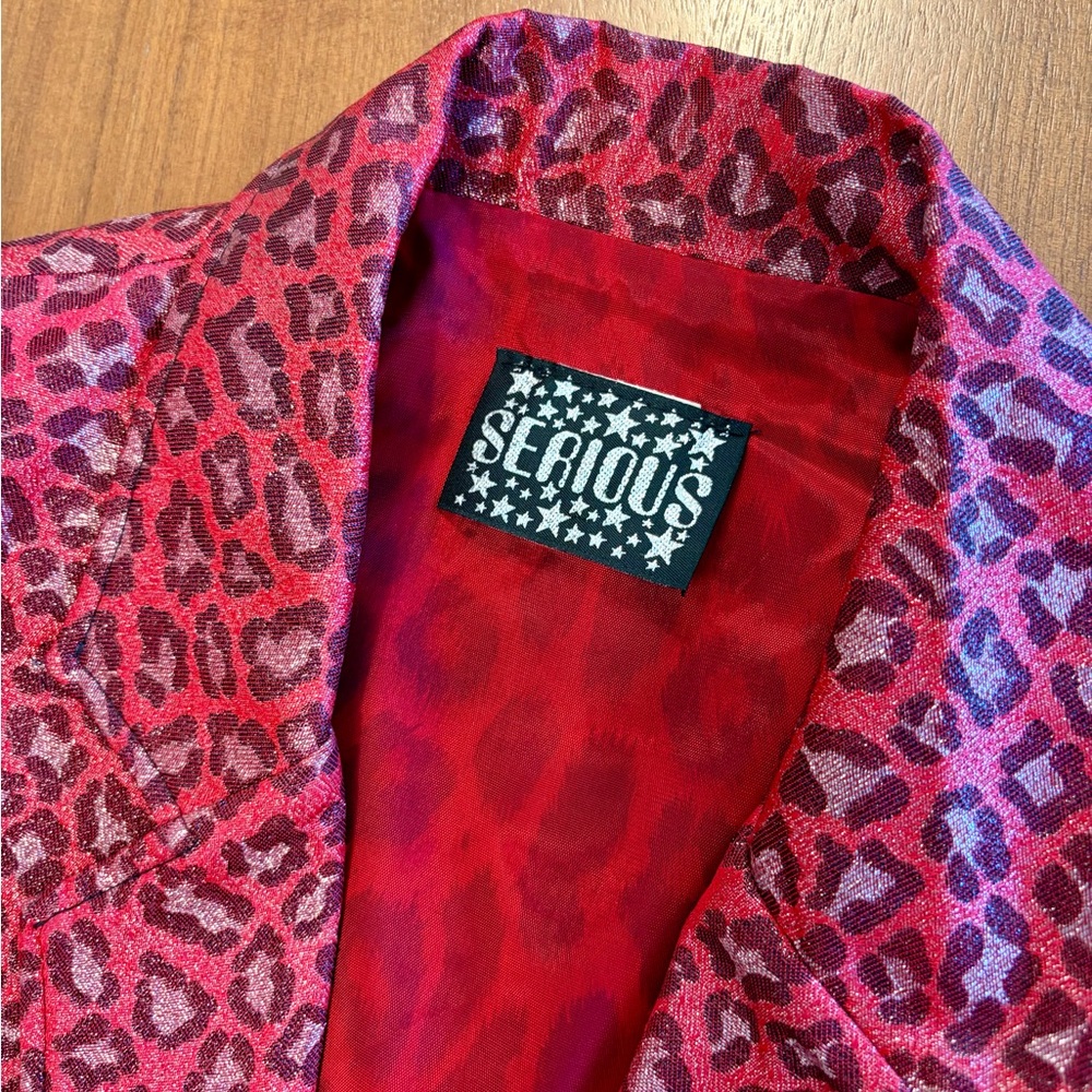 SERIOUS Clothing — Vintage Red Leopard Print Men’s 2pc Suit ❤️‍🔥🐆 - Picture 2 of 9
